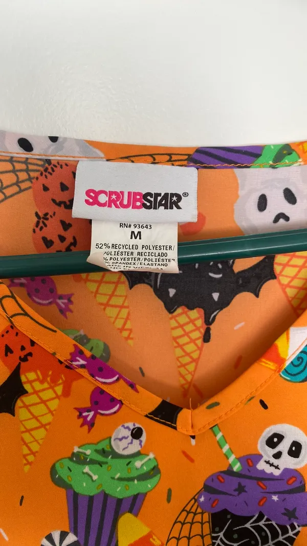 Scrubstar Scrub Top Halloween - Image 3