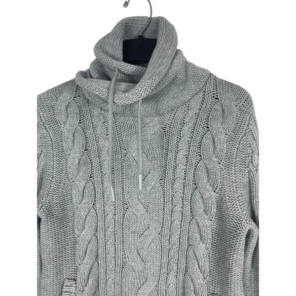L.L. Bean Cable Knit Cowl Neck Sweater Chunky PS Cozy Outdoor Heavy Heritage - Image 2