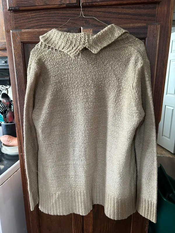 Cardigan Sweater By Ambience Dk Beige Size Large - Image 3