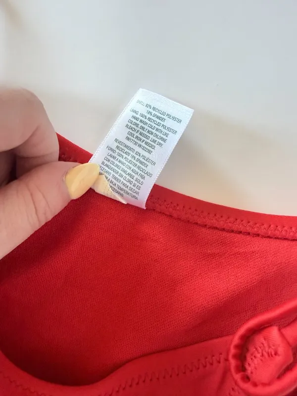 NWT Wild Fable Low Rise Extra High Leg Cheeky String Bikini Bottom Red XS 0-2 - Image 4