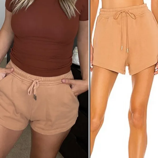 Jonathan Simkhai Standard Evie Shorts Cashew Organic Cotton Relaxed - Image 7