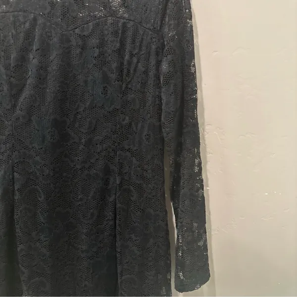Stanzino Black Lace Long Sleeve Dress - Image 4