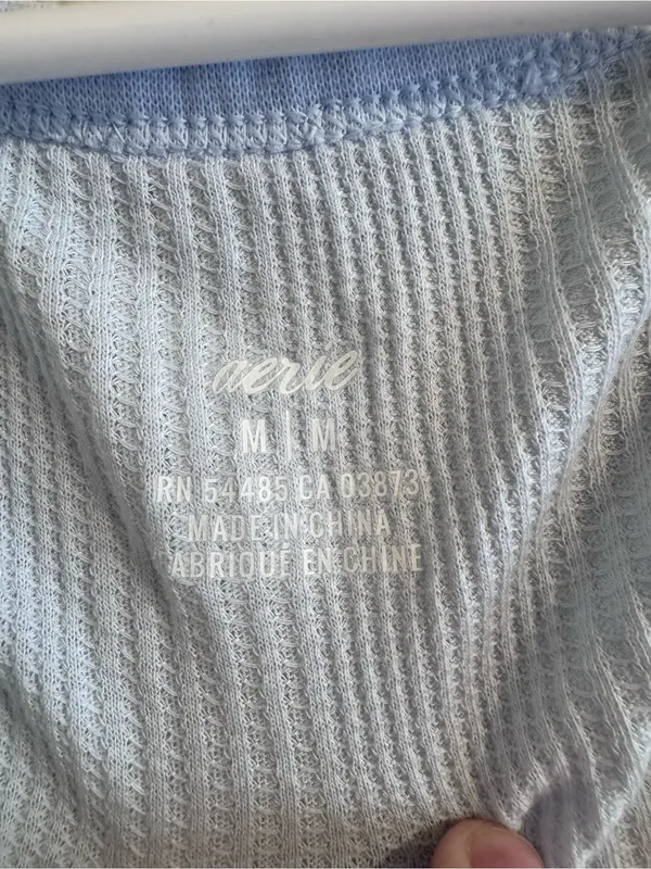NWT AERIE ribbed Scoop Neck Tank Top in Light Blue - Women's - Image 3