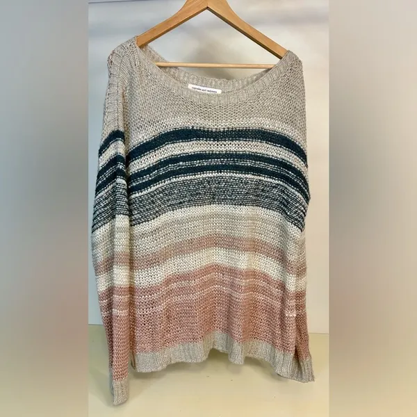 NWOT Cupcakes & Cashmere Striped Sweater large - Image 2