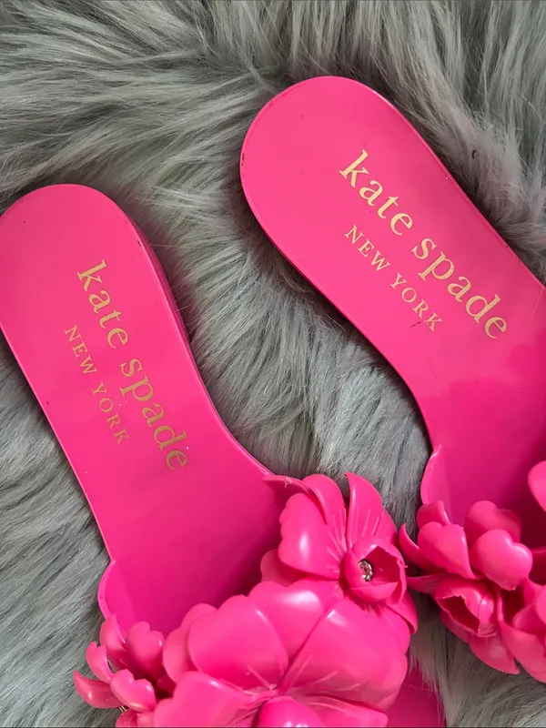 NWOT Kate Spade Jaylee Slide Sandals Hot Pink sz 6 - Image 2