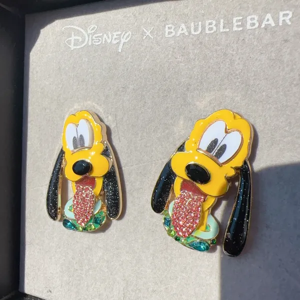 1 pc Disney X BAUBLEBAR Minnie Mouse Pluto Goofy diamond drop earring w/ box 🎁 - Image 8
