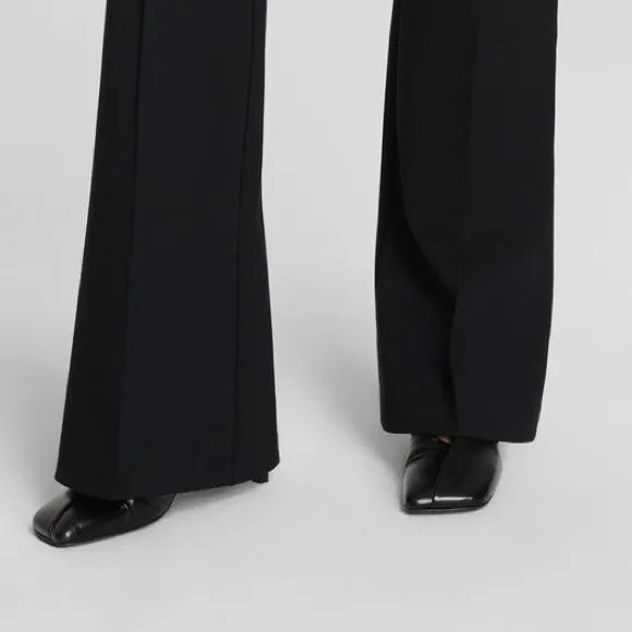 New Spanx Black Ponte Knit Pull On Pants Straight Leg Size L - Image 4
