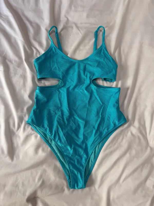 Aerie Shine Rib Voop Cheeky One Piece Swimsuit - Image 3