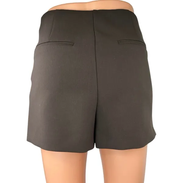 Zara Women's Brown High Waist Straight Pencil Mini Wrap Skirt Skort Size XS - Image 3