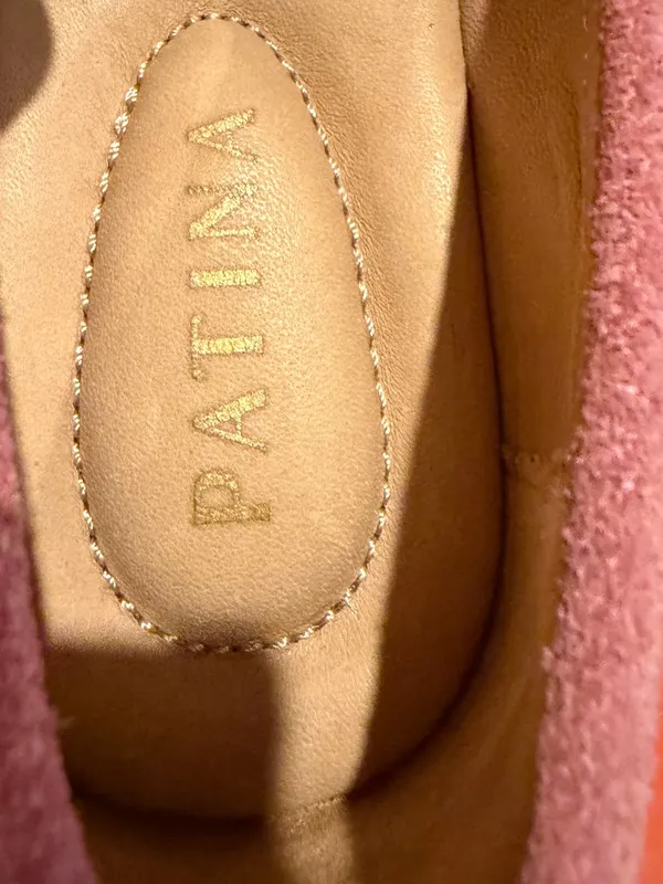 Women's Pink Suede Platform Penny Loafers - Image 6