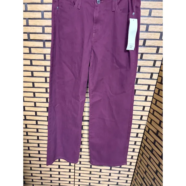 No Boundaries Burgundy Wide Leg Pants‎ Size Small - Image 4
