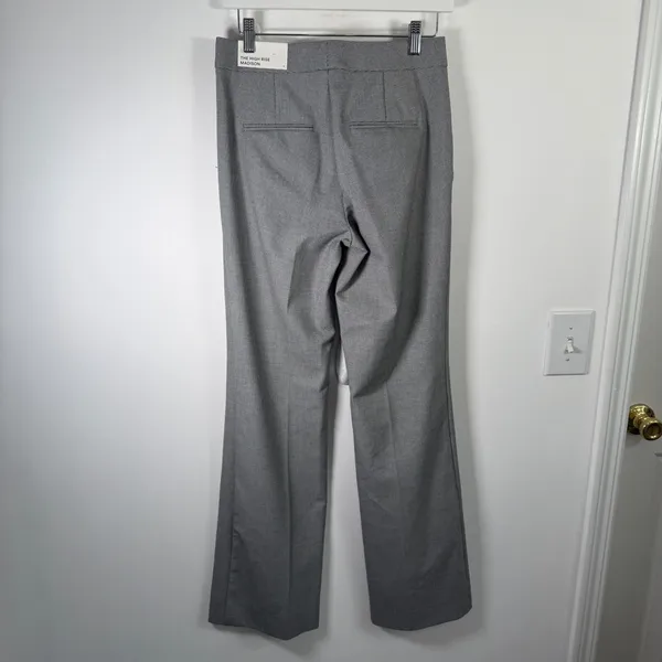 Ann Taylor The High Rise Madison Trousers Gray Houndstooth Career Women Size 2 - Image 4