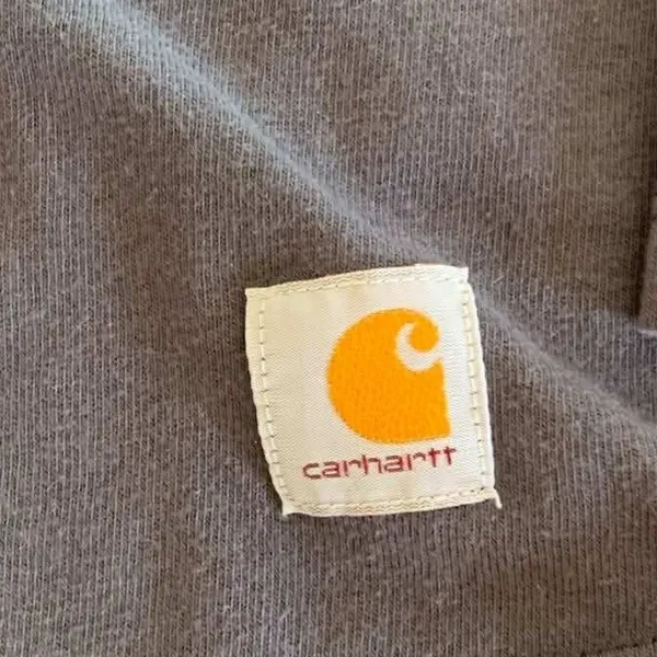Carhartt Womens XL Gray Long Sleeve V Neck‎ TShirt Relaxed Fit Workwear Gorpcore - Image 4