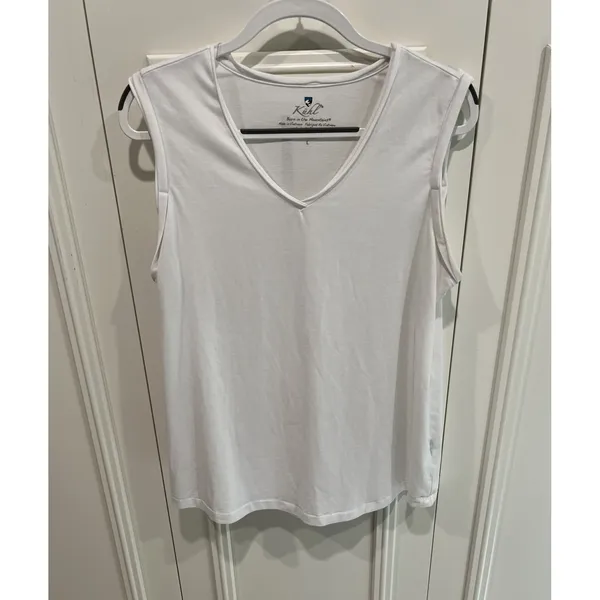 Kuhl White V Neck Sleeveless Vega Tank Top Outdoor Athleisure Classic Basic - Image 3