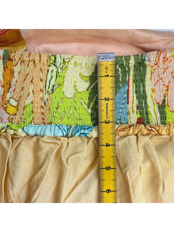 NWOT Farm Rio Linen Blend Floral Strapless Maxi Dress Size XL Hawaiian Tropical - Image 10