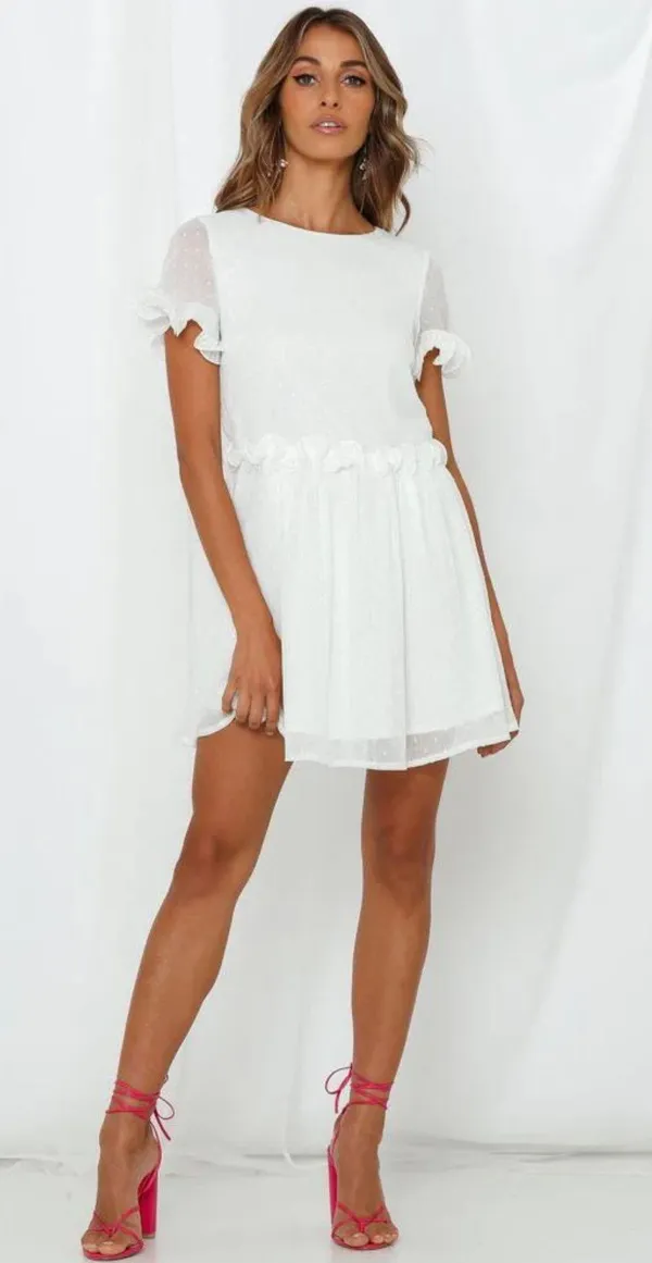 White Mini Dress NWT - Image 2