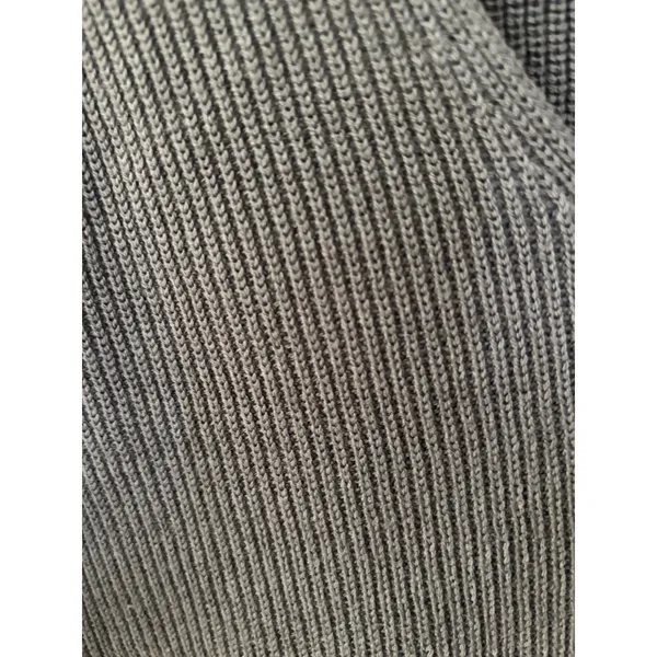 Athleta Womens Ribbed V-Neck Raglan Sweater ‎ Grey XS Long Sleeve Pullover - Image 2
