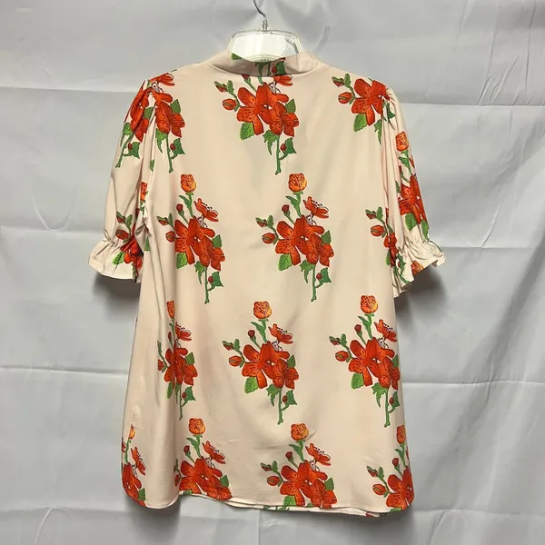 Women's Bohemian Floral Short Sleeve Top Size XL - Image 6