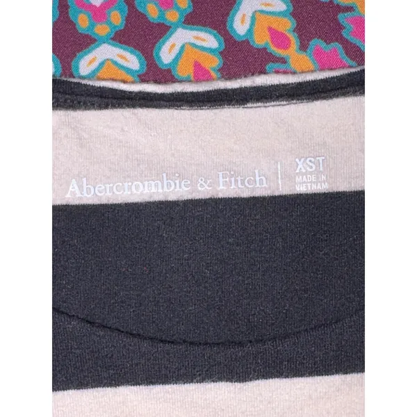 Abercrombie & Fitch Striped Short Sleeve Bodysuit Black White XS Tall‎ - Image 4