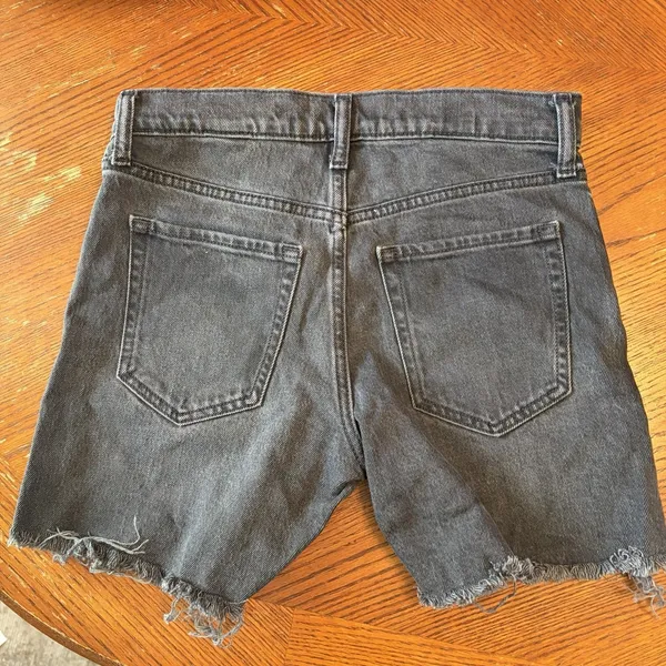 Banana Republic Sz 24‎ High Rise Shorts Black Denim Cutoffs Summer Casual - Image 2