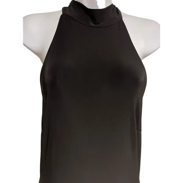 Lulus Flawless Expression Black Mock Neck Halter Maxi Size L - Image 7