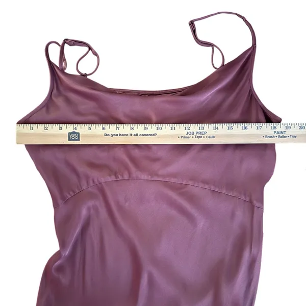 Anthropologie The Elyse Slip Satin Midi Dress Size M Mauve Pink - Image 12