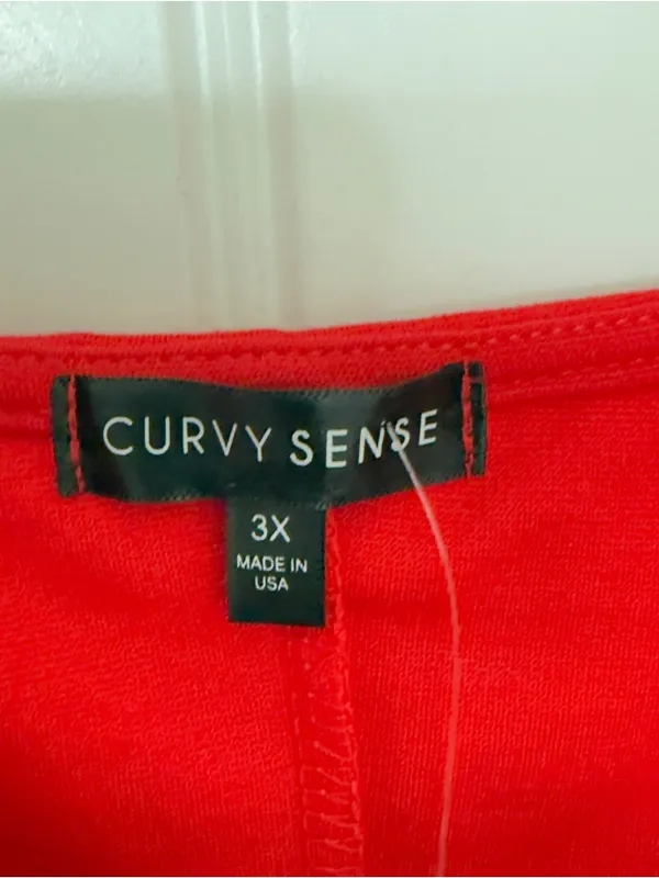 Curvy Sense Flutter Sleeves 3X‎ Classic Bodycon Cocktail Ruffle Neckline Dress - Image 7