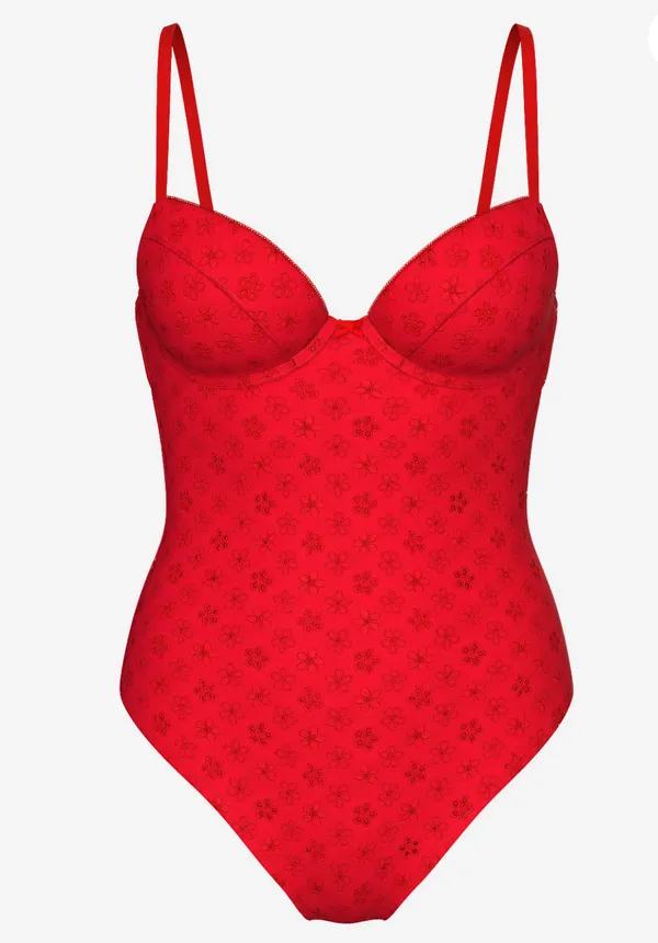 Pink By Frankies Bikinis Nova Eyelet One-Piece Swimsuit - Image 2