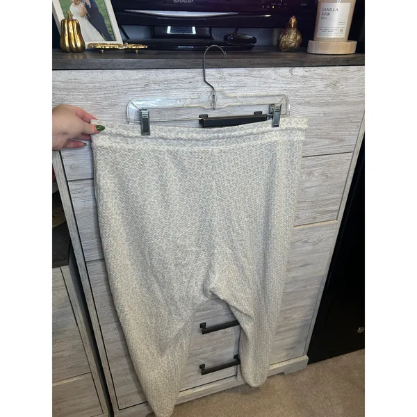 Old Navy Women XL Cream Tan Textured Knit Joggers Drawstring Lounge Pants - Image 3