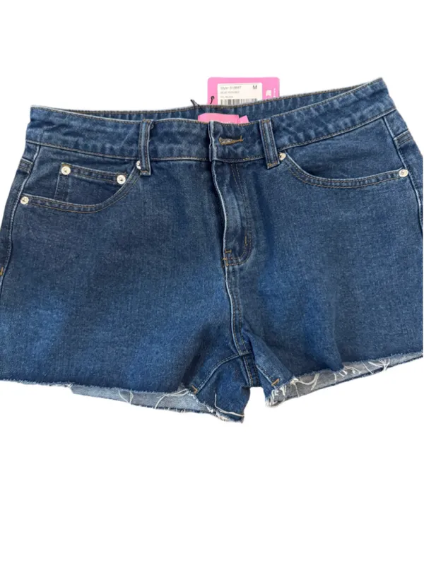 Edikted Birdy Low Rise Denim Shorts medium NWT - Image 3