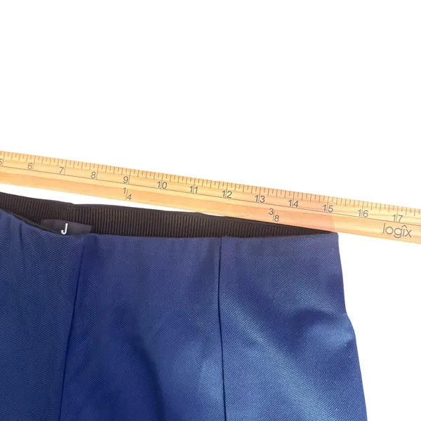 Jason Wu Blue Ponte Knit Pintuck Pants Size 12 P Pull On‎ Ankle Preppy Office - Image 6