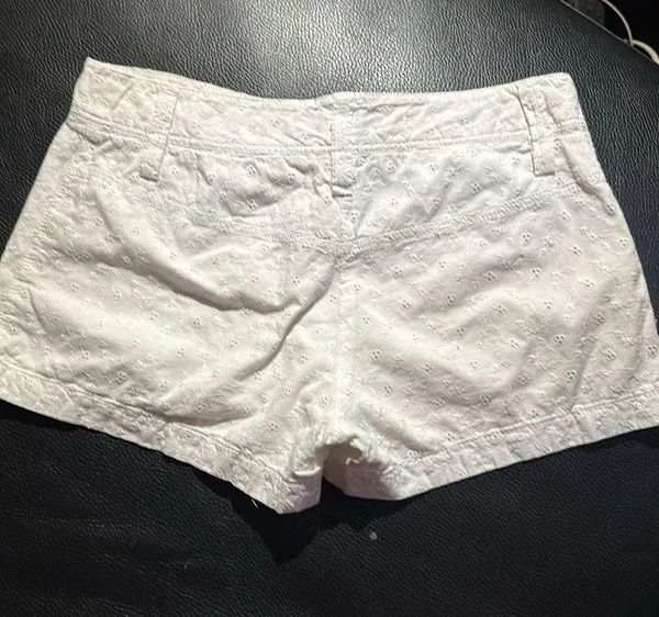 Express White Eyelet Embroidered Shorts - Image 2
