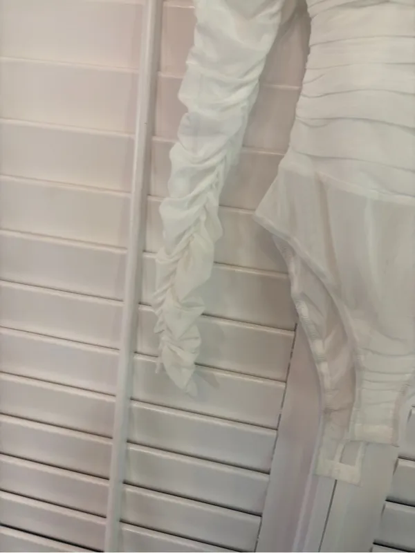 Princess Polly White‎ Mesh Bodysuit Size 4 - Image 6