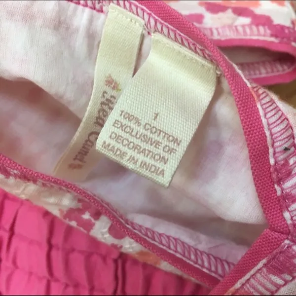 Red Camel Womens Juniors Dress Size‎ 1 Pink White Rockabilly Ties in Back - Image 3