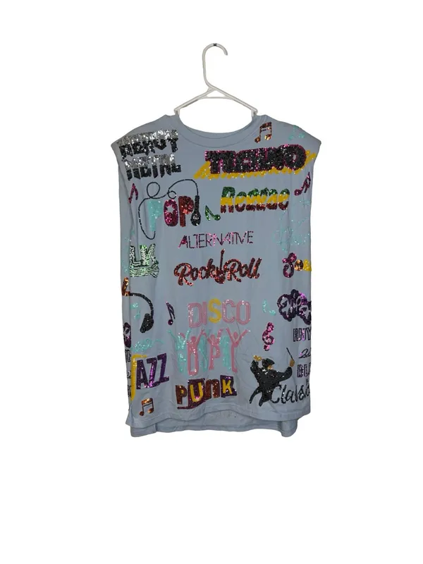 ✨ Queen of Sparkles Music Genre Sequin Sleeveless‎ Mini Dress XS ✨ - Image 2