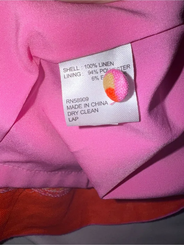 NWT Antonio Melani Dress Naomi Pink Orange Linen Halter Dress - 12 - Image 8