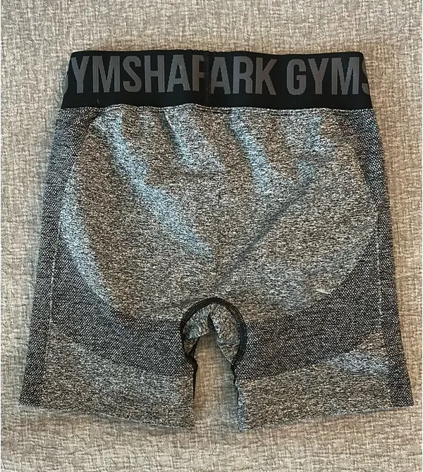 Gymshark Flex Biker Shorts Marled Charcoal Grey - Image 2