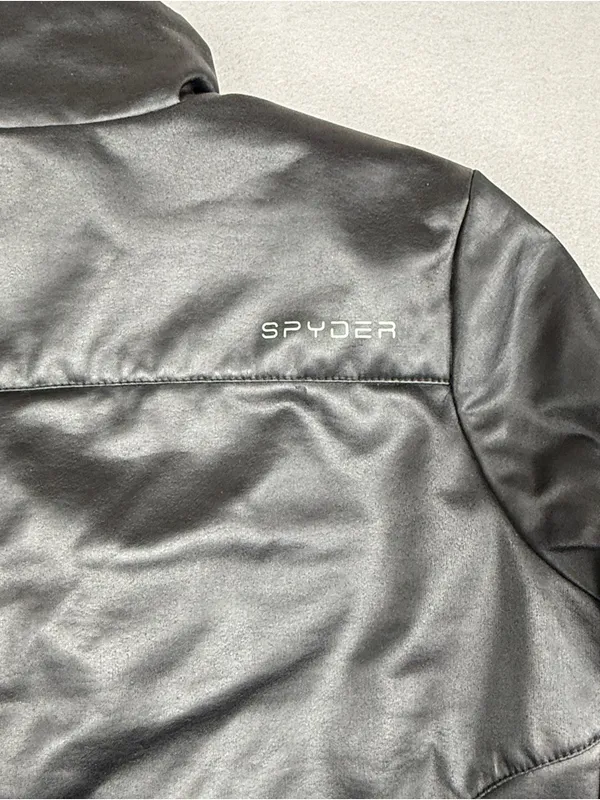 Spyder Womens XXS Black Shimmer Moto Softshell Jacket Full Zip Fitted - Image 4