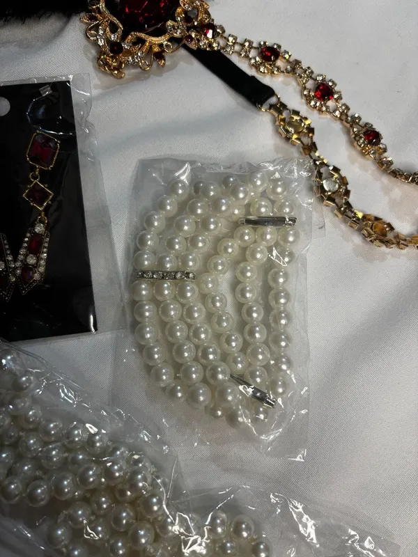 1920s Flapper Costume Accessory Set Black - Image 6