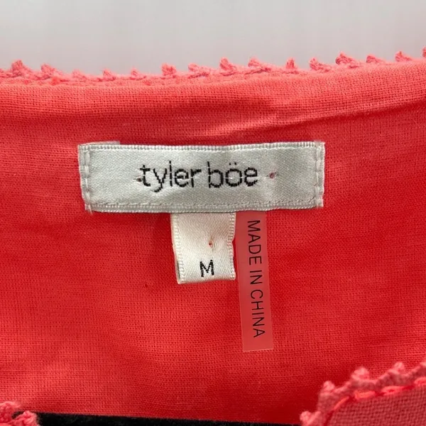 Tyler Boe Coral Crochet Bell‎ Sleeve Tiered Mini Dress Women's Med Cotton Lined - Image 6