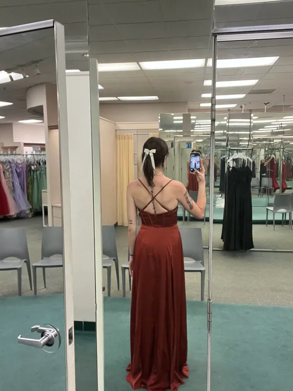 Burnt Sienna bridesmaid dress - Image 2