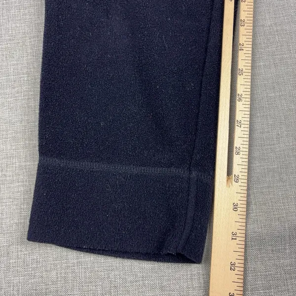 Vintage Lauren Ralph Lauren Pants Womens M Black Fleece Sweatpants Zip Pocket - Image 5