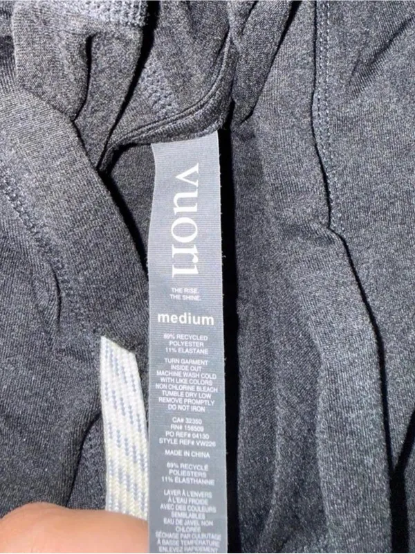 Vuori Women's Halo Essential Hoodie - Black Heather - Size Medium (Like New) - Image 4