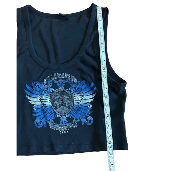 Urban‎ Outfitters Good Luck Scoop Neck Vest sz large “hellraiser motorcycle” - Image 7