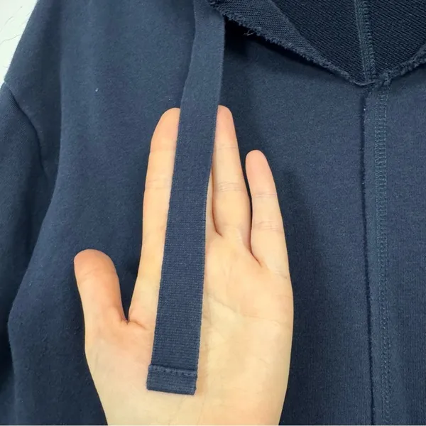Sweaty Betty Navy Blue Oversized Hoodie Sweatshirt Women’s 8 Exposed Seams - Image 6