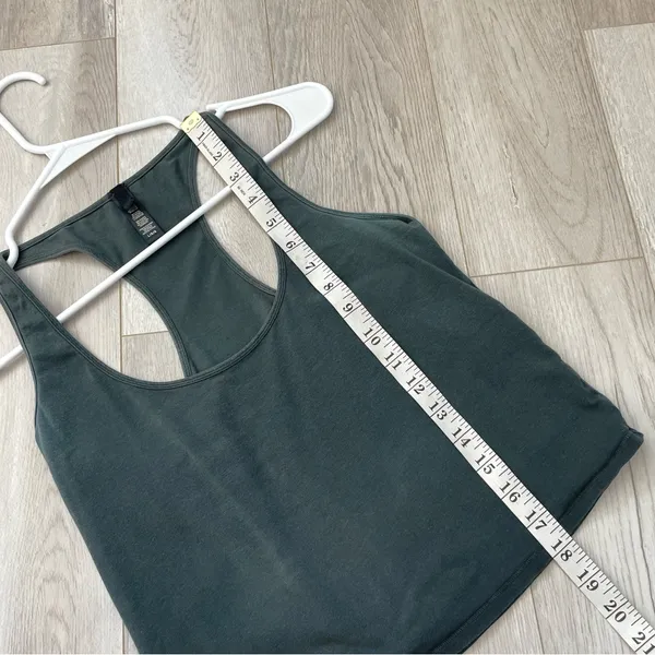 Skims Tank Top cotton scoop neck racerback womens Green (large) basic casual - Image 6