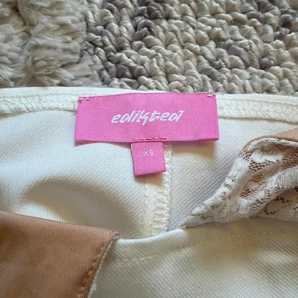 Edikted White Lace Tank Top - Image 4