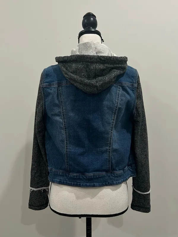 Mossimo Mixed Media Hoodie Jacket - Image 4