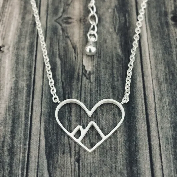 PHeart Mountain Necklace Silver - Image 2