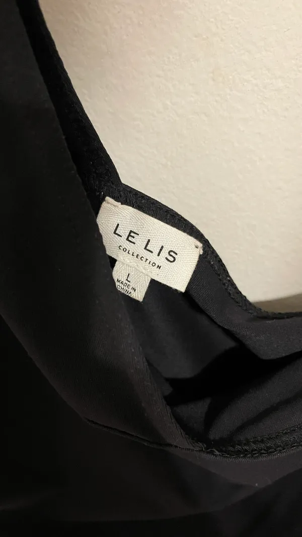 Black One Shoulder Bodysuit Size L - Image 2